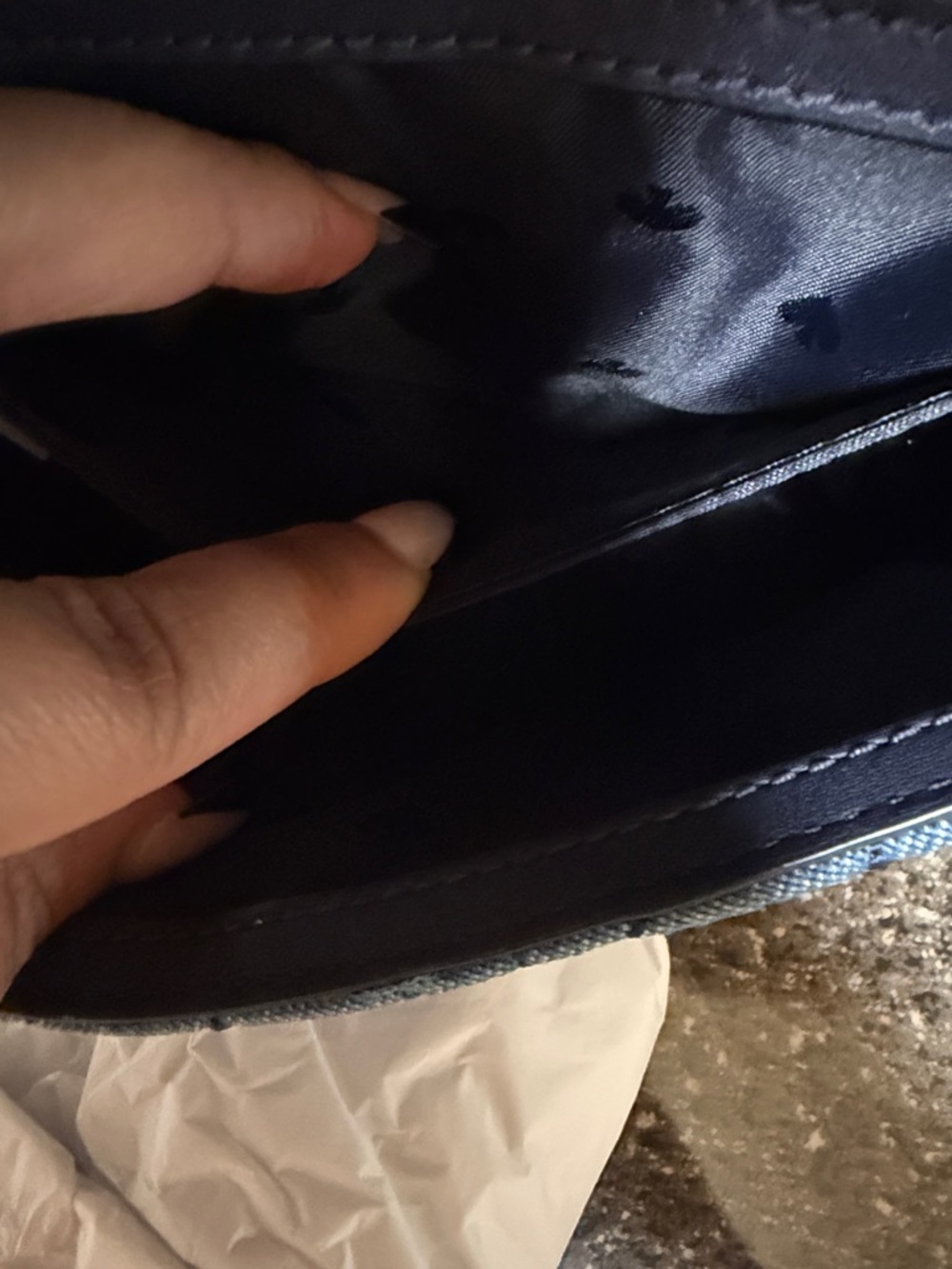 kate spade Denim Quilted Chain Shoulder/Crossbody Bag - Picture 6 of 6